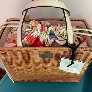 Kate Spade Wicker Purse handbag Sam NWT